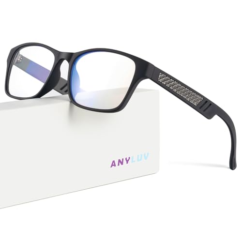 ANYLUV Blue Light Blocking Glasses for Men Women Lightweight Computer Gaming Glasses Anti Eye Strain Rectangle Frame - Image 1
