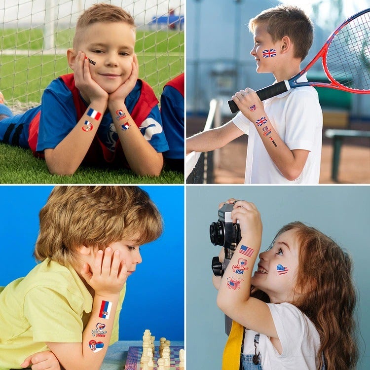 XY 2026 Cross-Border Supply World Cup National Flag Tattoo Stickers, Event Cheerleading Stickers, Football Face Tattoo Stickers, Customization - Image 2