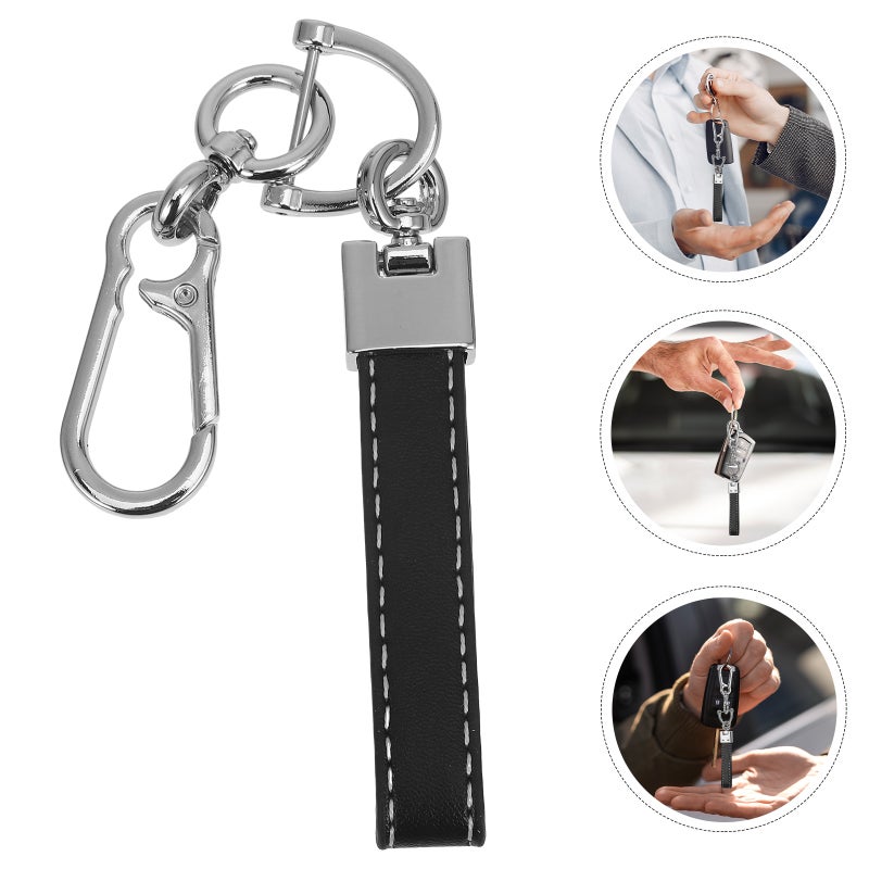 2pcs Keychain Portable Key Chain PU Leather Strap Keychain Car Keys Keychain - Image 1