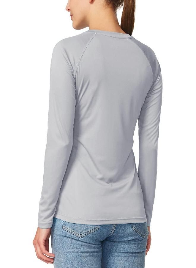 Baleaf BALEAF Women's Hiking Shirts, UPF 50+ UV Shirts Long Sleeve, Sun Protection Lightweight Quick Dry Tops for Fishing Outdoor Grey Size M  - Image 2