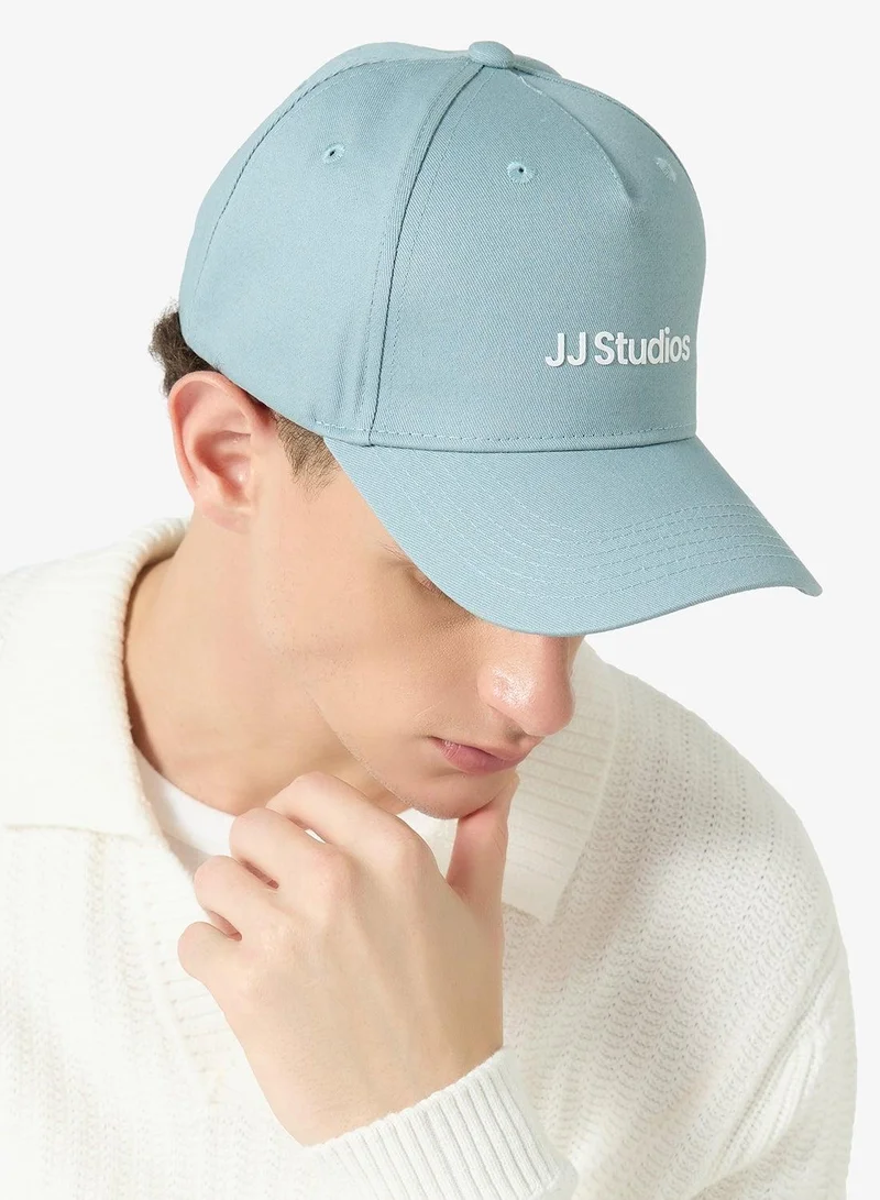 JACK & JONES Mineral Blue Logo Curve Peak Cap  | Best Price UAE