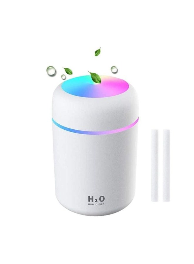 Mini USB Air Humidifier with Colorful LED Light - Portable Humidifier for Home, Office & Car - Image 1