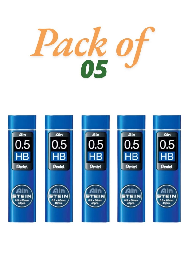 بنتل Pentel Ain Stein 0.5mm Mechanical Pencil HB Lead- 05 Pcs - Image 1