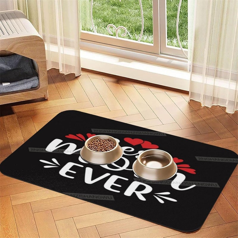 Pet Feeding Mat Absorbent Dog Mat for Food and Water Bowl Dog Accessories Happy Mother's Day Floral Gift for Mom Bp Pet Supplies Dogs Quick Dry Cat Water Dispenser Mats 18X12In - Image 3