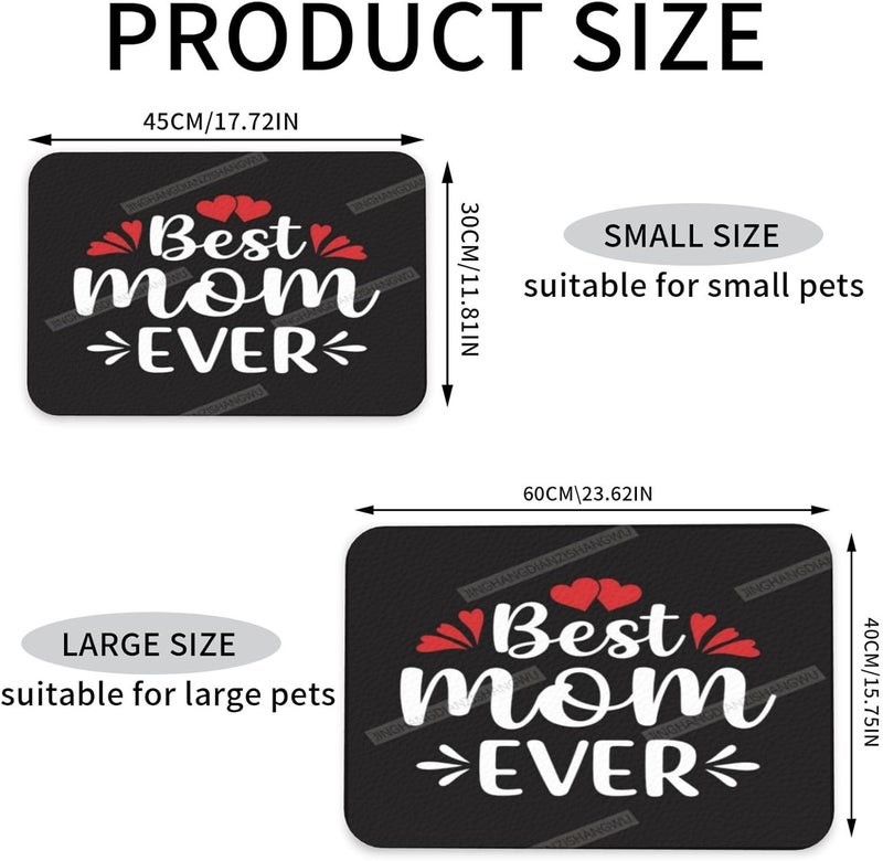 Pet Feeding Mat Absorbent Dog Mat for Food and Water Bowl Dog Accessories Happy Mother's Day Floral Gift for Mom Bp Pet Supplies Dogs Quick Dry Cat Water Dispenser Mats 18X12In - Image 4