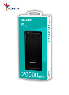 ADATA Power Bank C20 | 20,000 mAh | USB Type-C and Type-A | Multi-Circuit Protection | Compatible with iPhone, Samsung, iPad, and More | Black  - Image 2