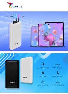 ADATA Power Bank C20 | 20,000 mAh | USB Type-C and Type-A | Multi-Circuit Protection | Compatible with iPhone, Samsung, iPad, and More | Black  - Image 4