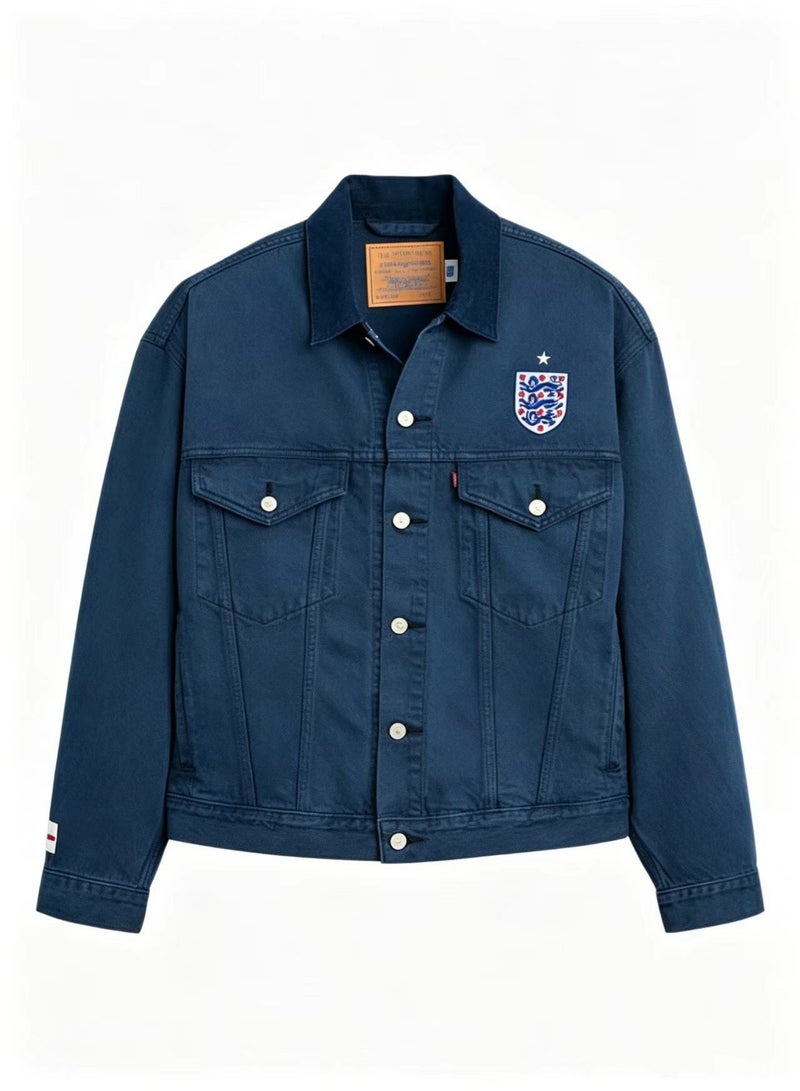 Levi's SS26 Denim Jacket England National Team Three Lions Embroidery Unisex - Image 1