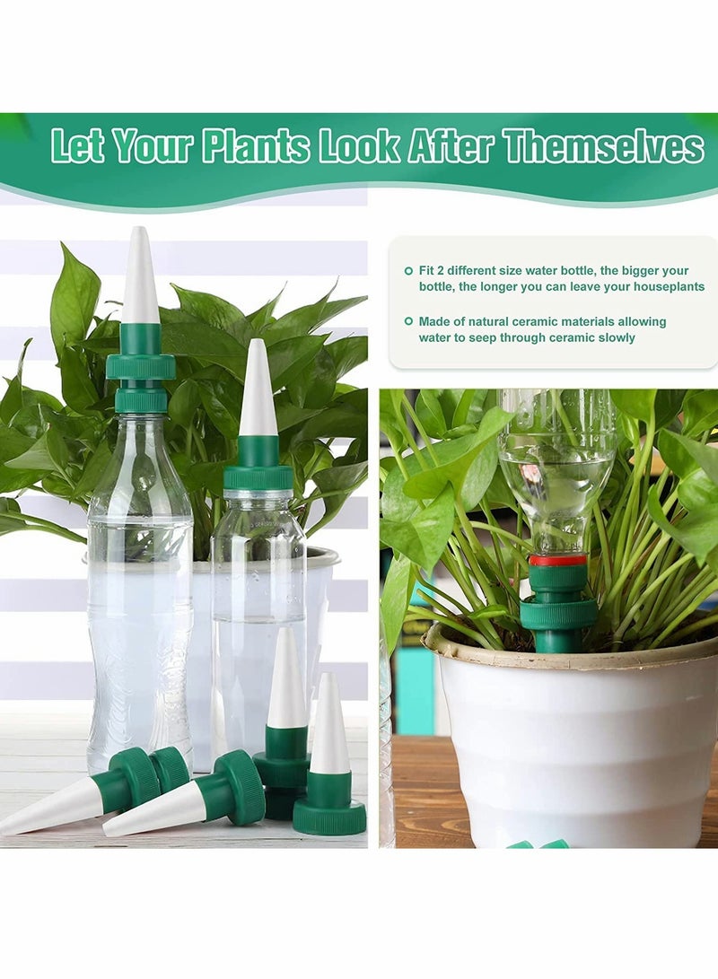 SYOSI Bottle Adapter Self Watering Spikes, Plant Watering Spikes Self Watering Spikes to Use with Water Bottles Houseplant Watering Stakes Automatic Irrigation System White, 8 Pack  - Image 3