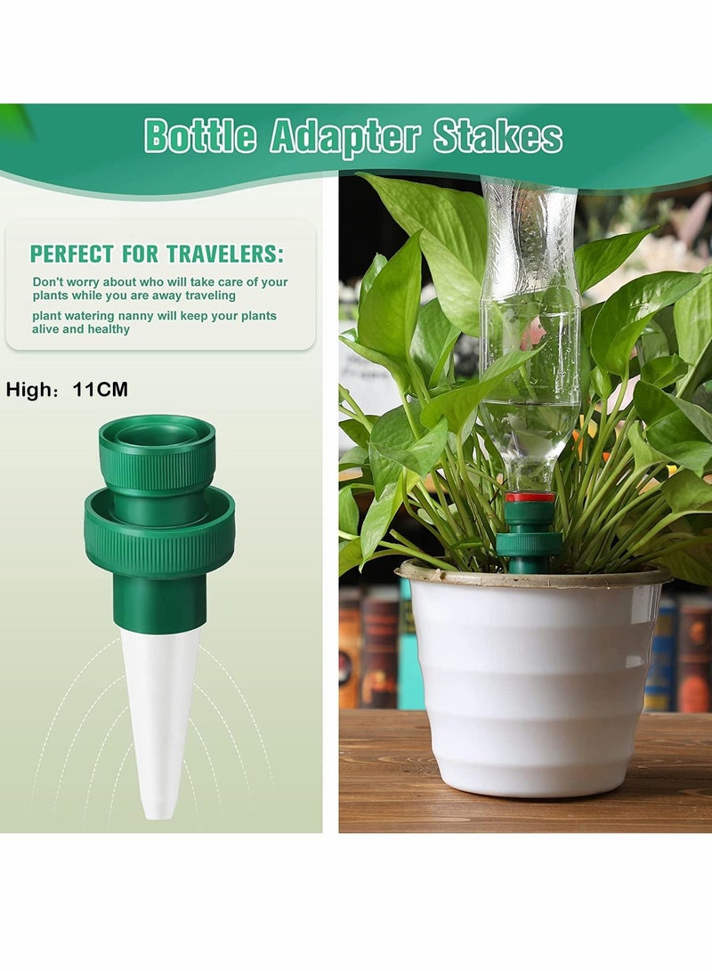 SYOSI Bottle Adapter Self Watering Spikes, Plant Watering Spikes Self Watering Spikes to Use with Water Bottles Houseplant Watering Stakes Automatic Irrigation System White, 8 Pack  - Image 4