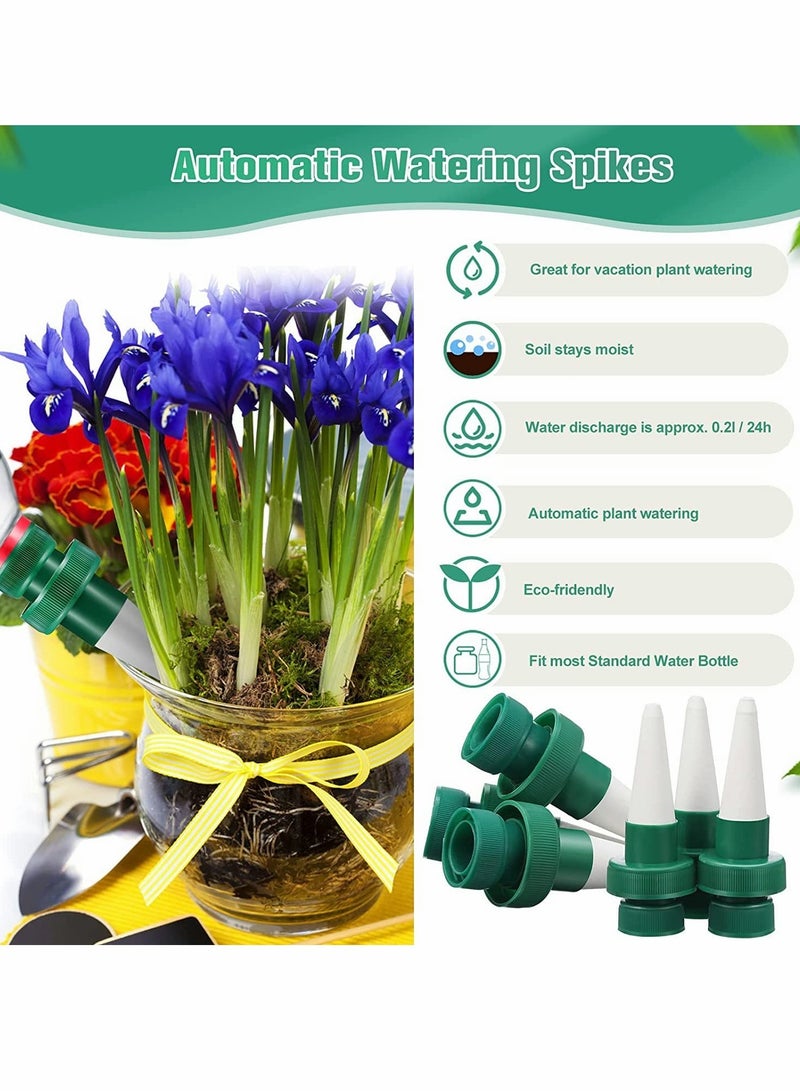 SYOSI Bottle Adapter Self Watering Spikes, Plant Watering Spikes Self Watering Spikes to Use with Water Bottles Houseplant Watering Stakes Automatic Irrigation System White, 8 Pack  - Image 5