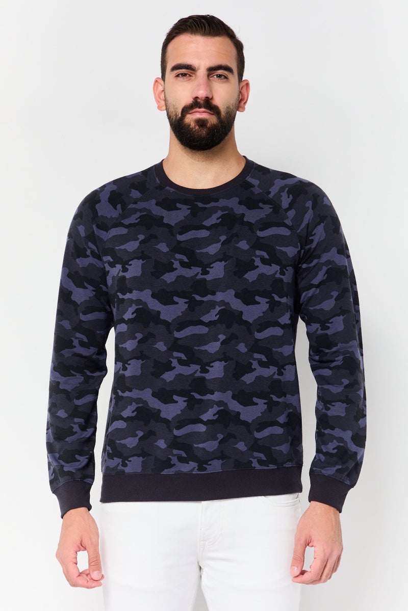 90 Degree By Reflex Men Sportswear Fit Camouflage Long Sleeve Outdoor Sweatshirt, Multicolor - Image 1