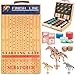 Bravmate Large 21 Inches Horse Race Board Game Solid Wood Foldable Horse Racing Game with 11 Luxury Metal Horses 2 Wooden Dice 2 Boxes of Cards 80 Chips for Parties - Image 2
