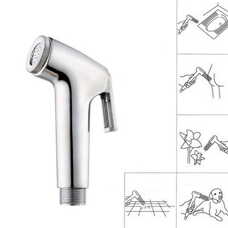 BATH GURU ABS Shattaf Handheld Health Faucet Set Toilet Wash Bidet Jet Spray Gun Shower Head (Chrome Plated) Pack of 2 - Image 5
