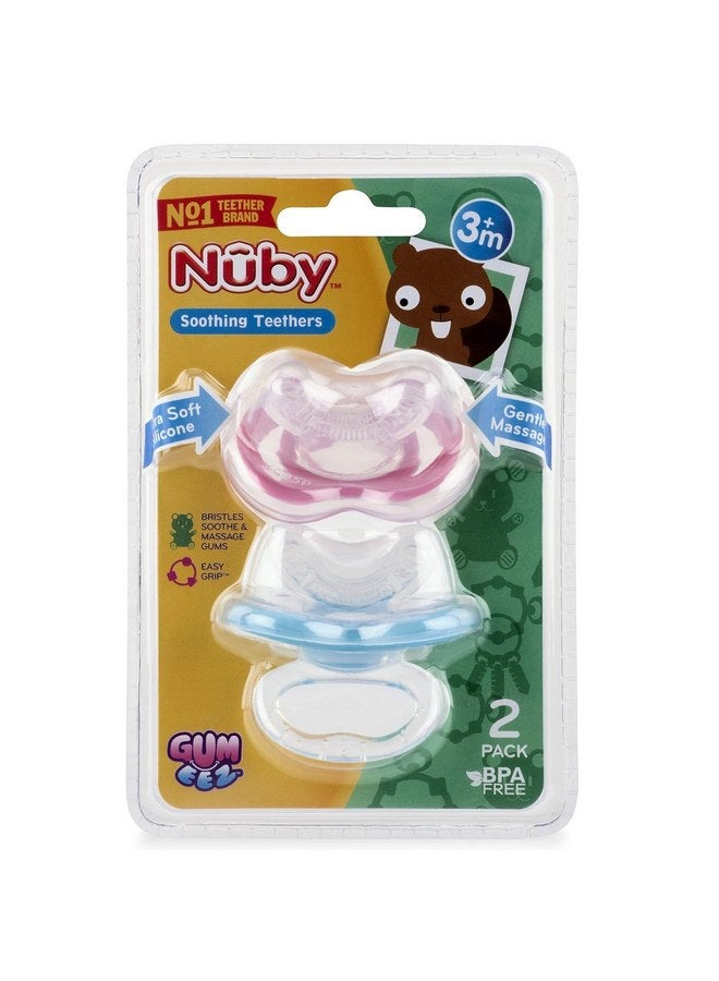 Nuby 2-Pack Gum-eez Pacifier Teethers, Colors May Vary - Image 2