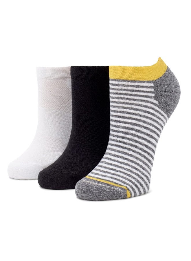 HUE طقم من 3 أزواج من جوارب HUE Eco Sport Tab Back No Show