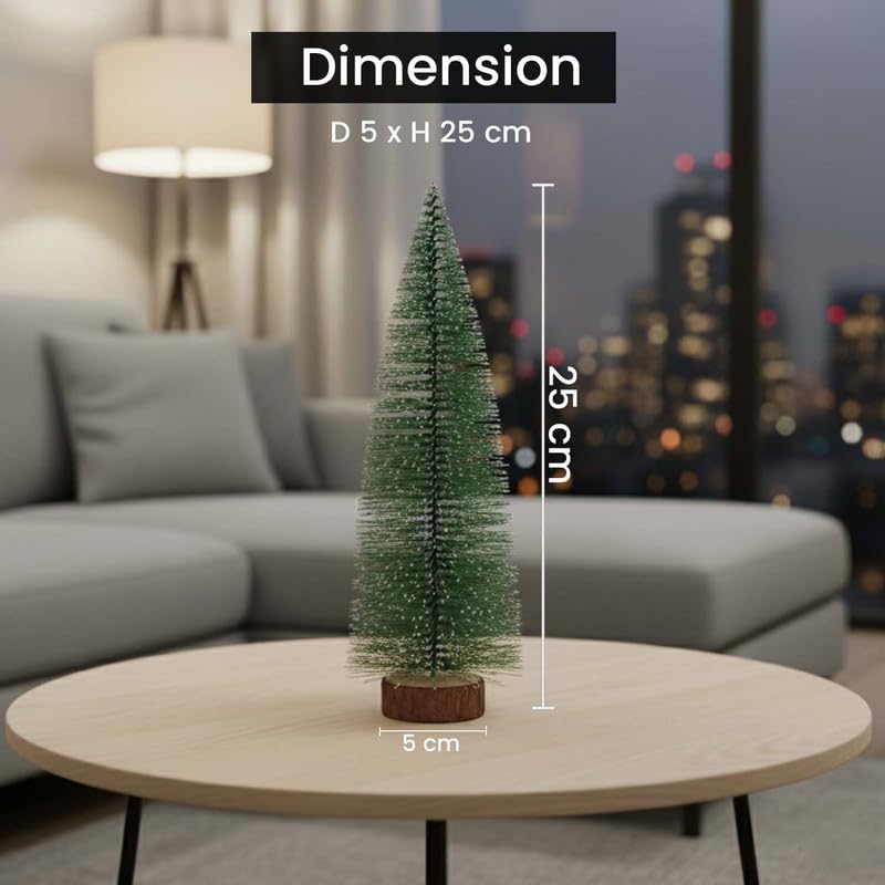 BIANCO Green Mini Christmas Tree with Multi-Color LED Lights | Decorative Tabletop Pine Tree for Home, Office, Living Room, Christmas & New Year Decoration | Perfect for Christmas décor & Gifting - Image 3