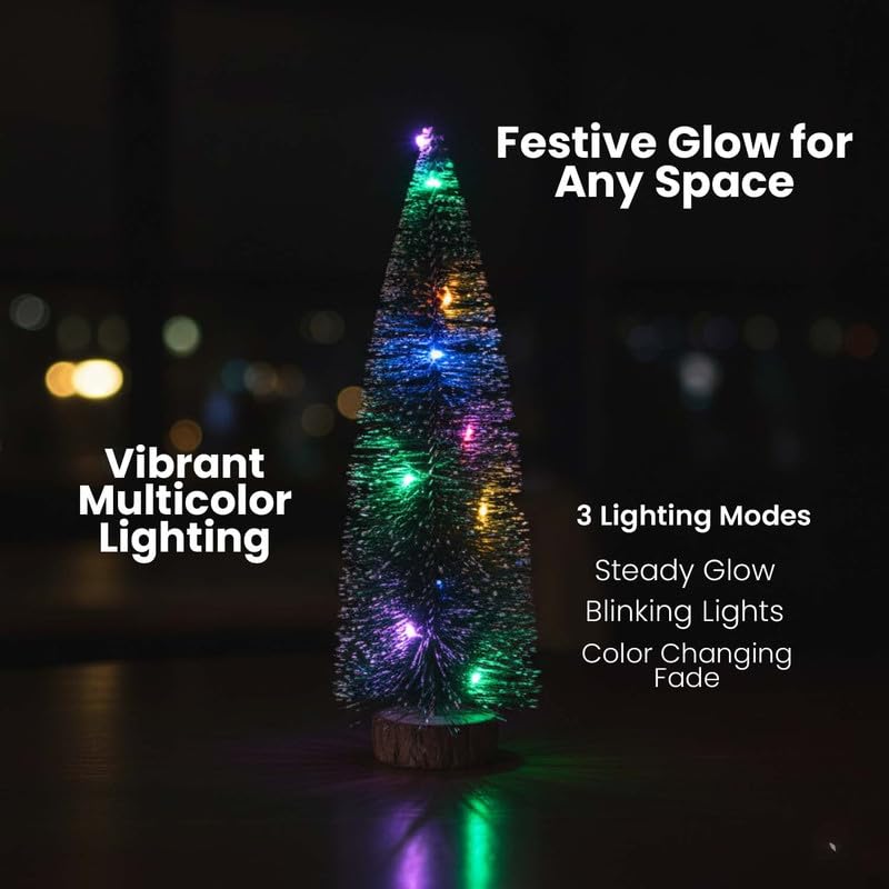 BIANCO Green Mini Christmas Tree with Multi-Color LED Lights | Decorative Tabletop Pine Tree for Home, Office, Living Room, Christmas & New Year Decoration | Perfect for Christmas décor & Gifting - Image 5