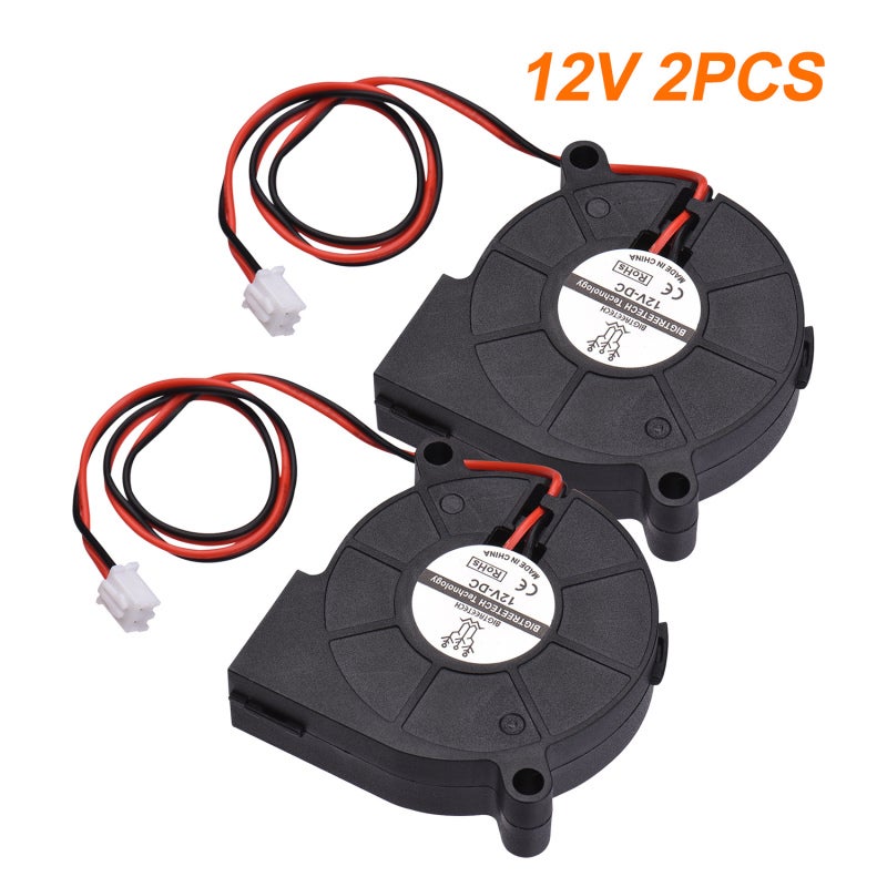 Brushless High Speed 5015 Fan: 50x50x15Mm, Strong Wind Force Low Noise, 12V, 2-Pin Connector Easy Installation - Stable Long Life for 3D Printer Cooling - Image 2