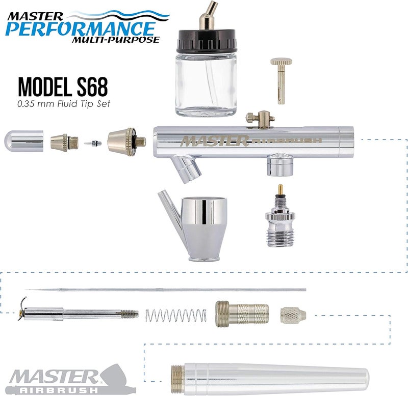 Master Airbrush Siphon Feed Airbrushing System with Compressor and Accessories - Image 3