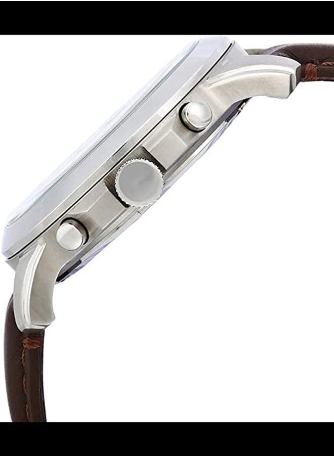 FOSSIL Men's Leather Analog Quartz Watch FS4735 - 44 mm - Brown  - Image 4
