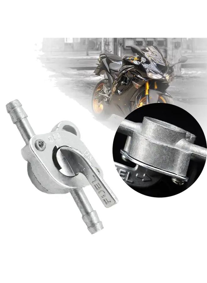 Gasoline Petcock Silvery On Off Tap Fuel Valve For Cross Country Motorcycle ATV Moped - Image 4