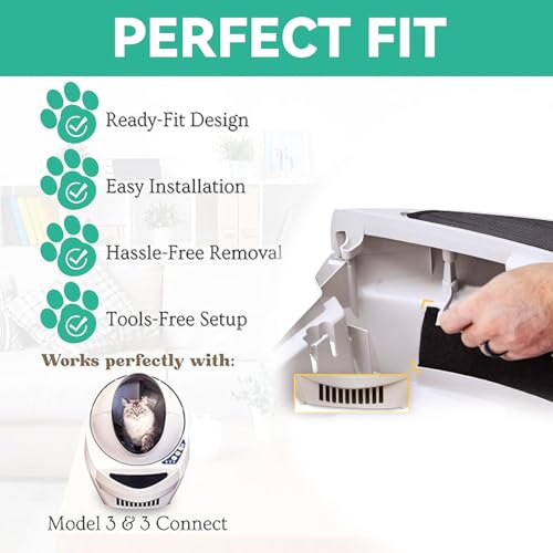 Lubise 8Pcs Carbon Filters Compatible with Litter-Robot 3,Replacement Activated Charcoal Filters for Litter Box Carbon Premium Filters,Thickened and Durable,Eliminate Odor and Controls Moisture on Pet's Body - Image 4