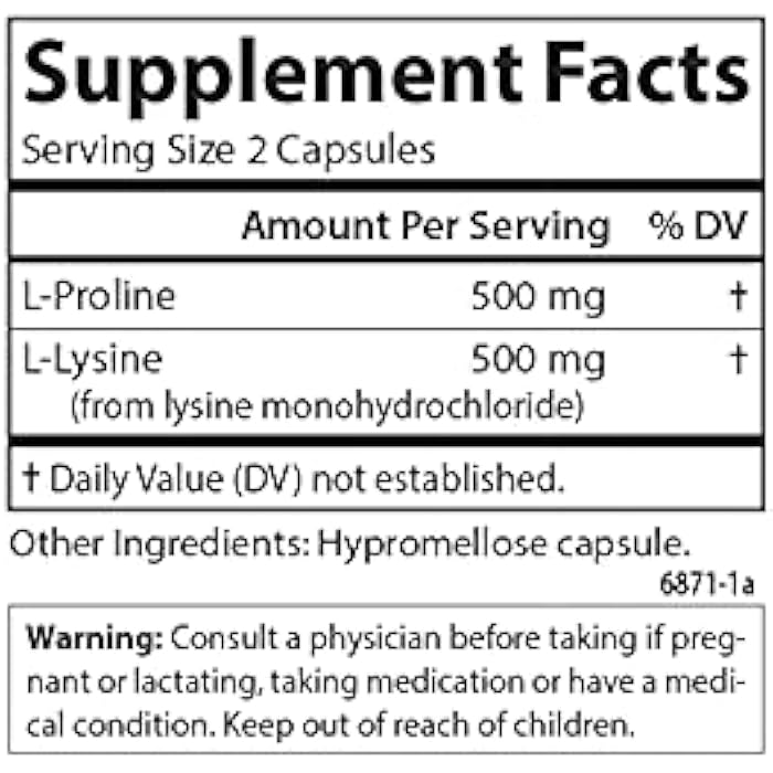 Carlson - Pro-Rite, Free-Form L-Proline & L-Lysine, Health, Joint Support & Collagen Formation, 90 Capsules - Image 4