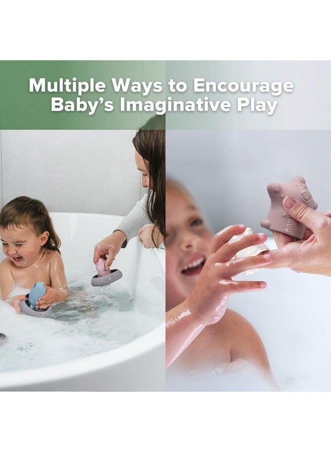 Haakaa Alien Explorers Baby Bath Toys, Food Grade Silicone Toddler Squirt Water Toys for Bathtubs/Swimming Pools/Beaches, Detachable Mold Free Floating Tub Toys for Kids Ages 1-3 (Nova+Jupiter) - Image 3