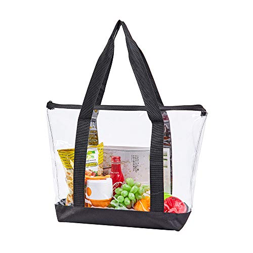 Clearworld Large Clear Tote Bag, Fashion PVC Shoulder Handbag for Women, Clear Stadium Bag for Security Travel,Shopping,Sports and Work - Image 2
