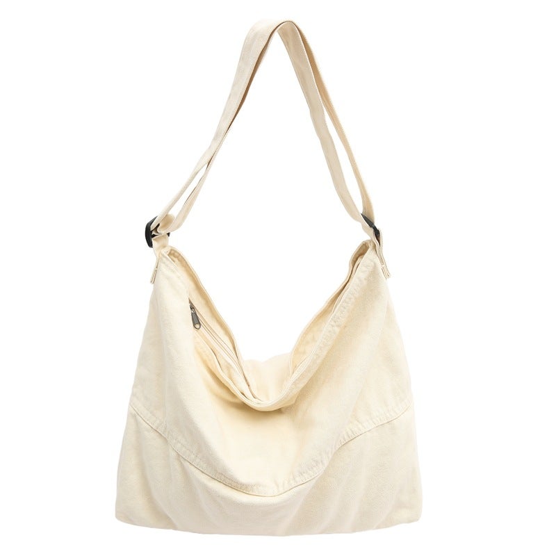 Fashionable Simple Large Capacity Canvas Shoulder Bag - Image 5