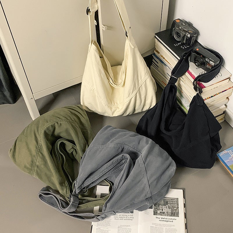 Fashionable Simple Large Capacity Canvas Shoulder Bag - Image 1