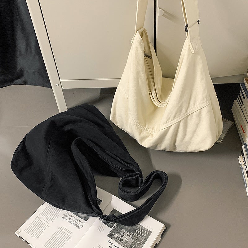 Fashionable Simple Large Capacity Canvas Shoulder Bag - Image 2