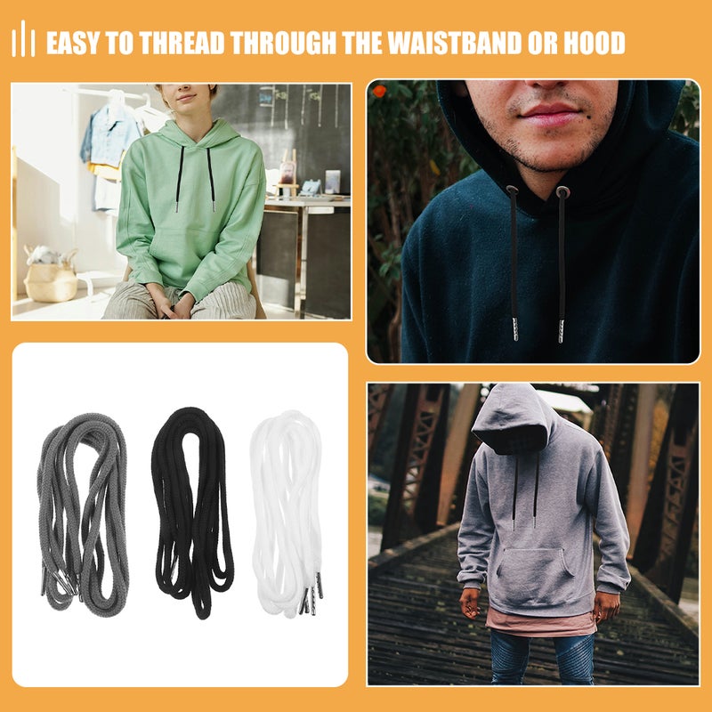 Hoodie Strings with Elastic Cords for Adjustable Waist on Pants and Jackets - Image 3