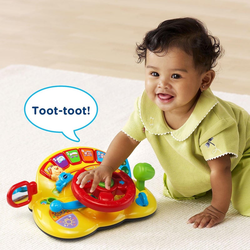 في تك VTech - سيارة لعبة قيادة من نوع "Turn and Learn" بتغليف خالٍ من المشاكل أثناء التوزيع. - Image 3