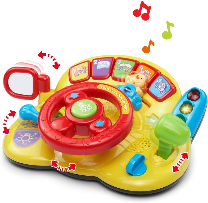 في تك VTech - سيارة لعبة قيادة من نوع "Turn and Learn" بتغليف خالٍ من المشاكل أثناء التوزيع. - Image 2