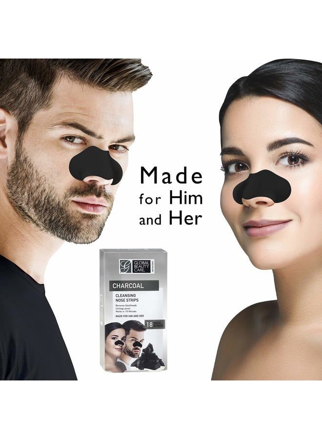 Global Beauty Care Premium Cleansing Nose Strips of Activated Charcoal Nose Strips For Blackheads Removal, Charcoal Blackhead Remover Strips for HIM or HER- 18 Ct - Image 5