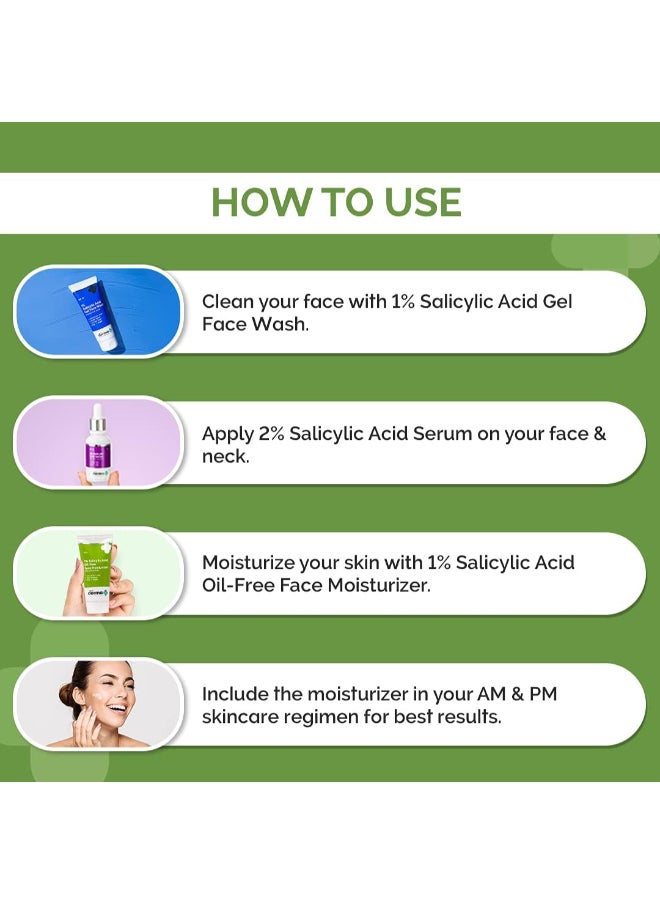 THE derma Co - The Derma Co 1% Salicylic Acid Oil-Free Face Moisturizer with Oat Extract for Active Acne - 50g - Image 1