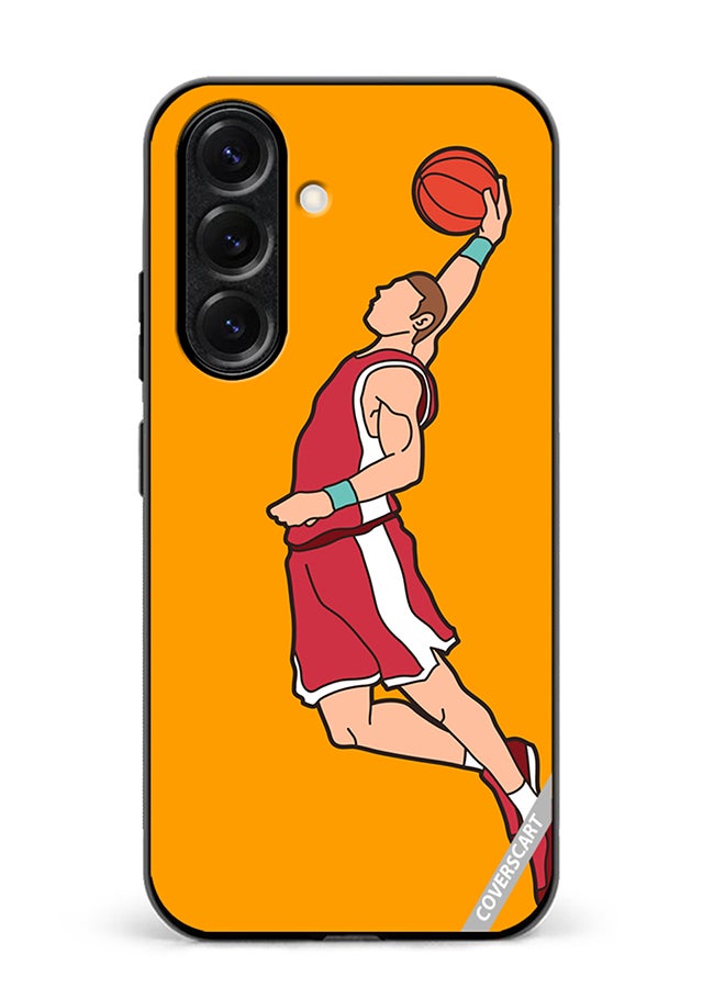 Protective Case Cover For Samsung Galaxy S25 Plus Basketball Player Dunking Design Multicolour
