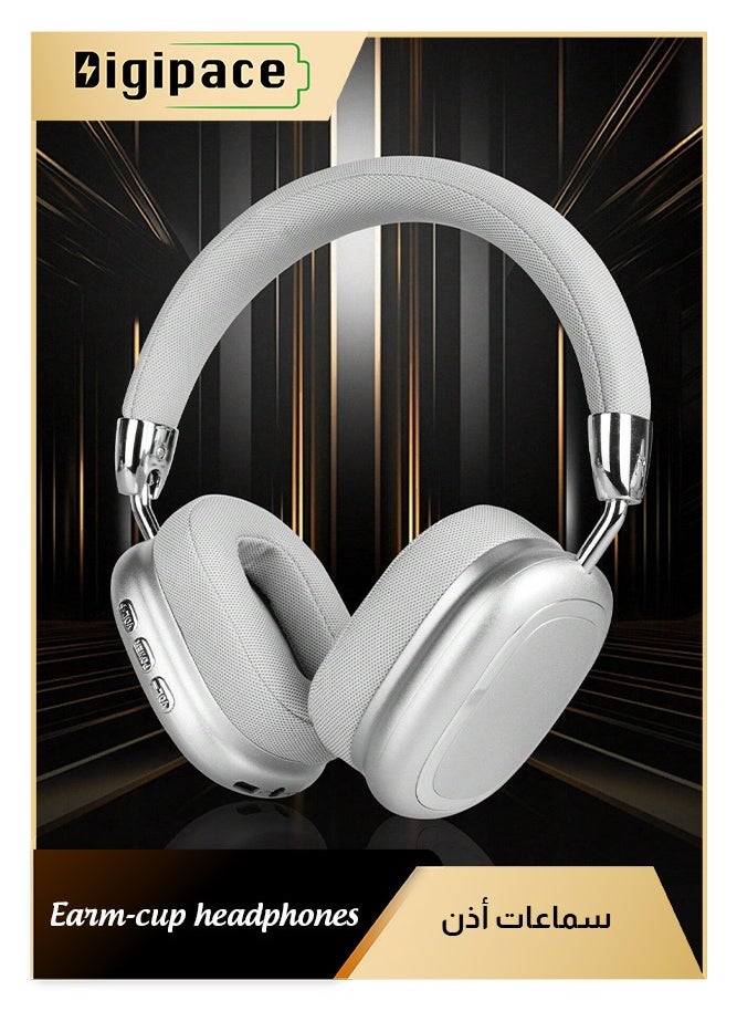 Digipace New Wireless Headphones Full Ear Coverage Hi-Fi High Definition Sound Quality Comfortable MP3 Music Compatible with Phones USB-C Port Foldable Rotatable Telescopic ABS Plastic Metal Wireless Headphones High Quality Business Gifts  - Image 1