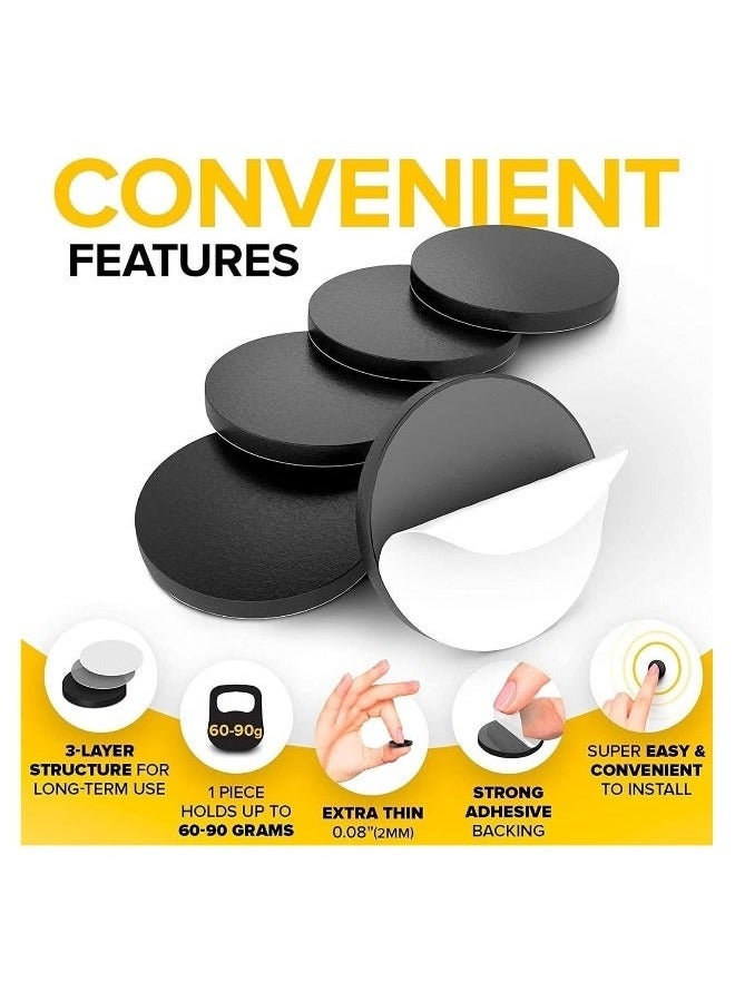 120 Pcs Round Magnets with Adhesive Backing Flexible Self Adhesive Magnets for Crafts Small Sticky Magnetic Dots for Hanging Light Objects DIY School Office Home - Image 3