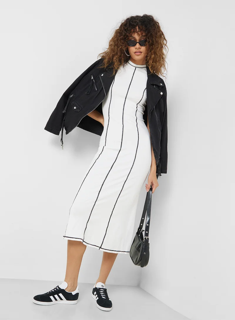 Ginger Panelled Bodycon Dress