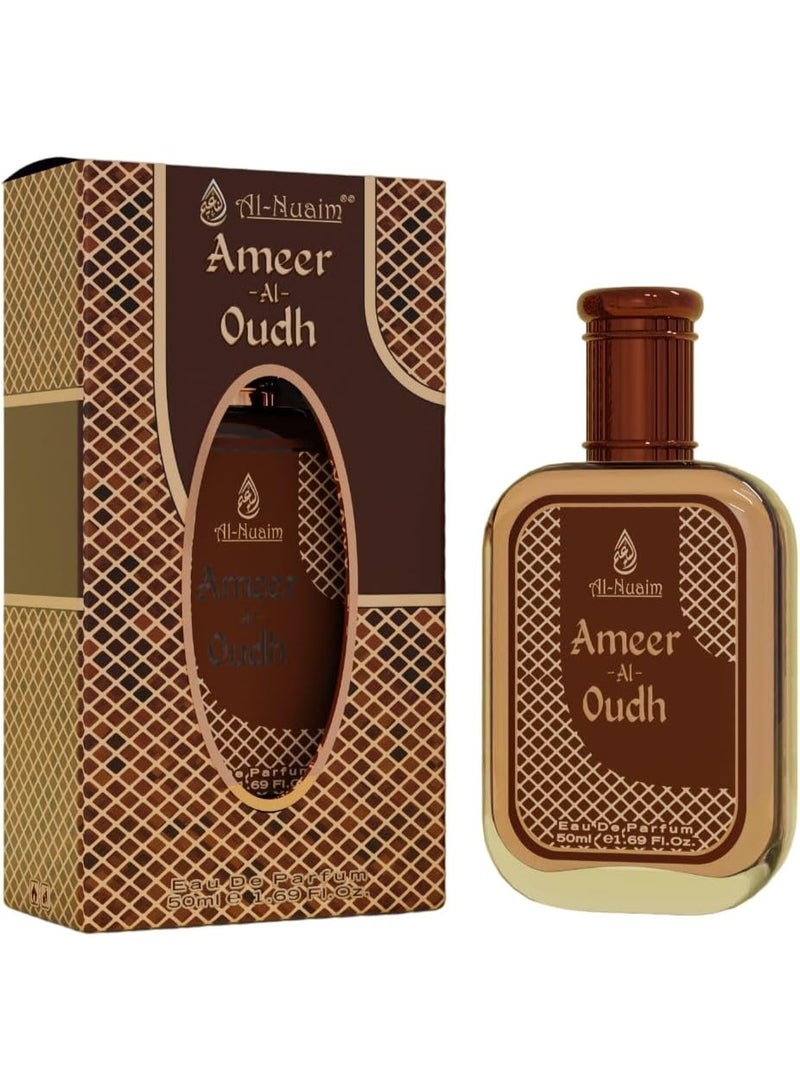 أل نواعم عطر النعيم Ameer Al Oudh أو دو برفان للرجال والنساء، عبوتان × 50 مل – عطر شرقي خشبي بالعود طويل الثبات - Image 2