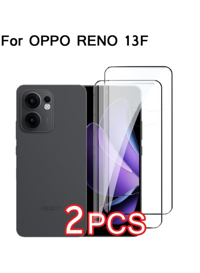 2 Pack Screen protector for OPPO Reno 13F Full glue Anti-Scratch and Soft fiber Camera film - Image 1