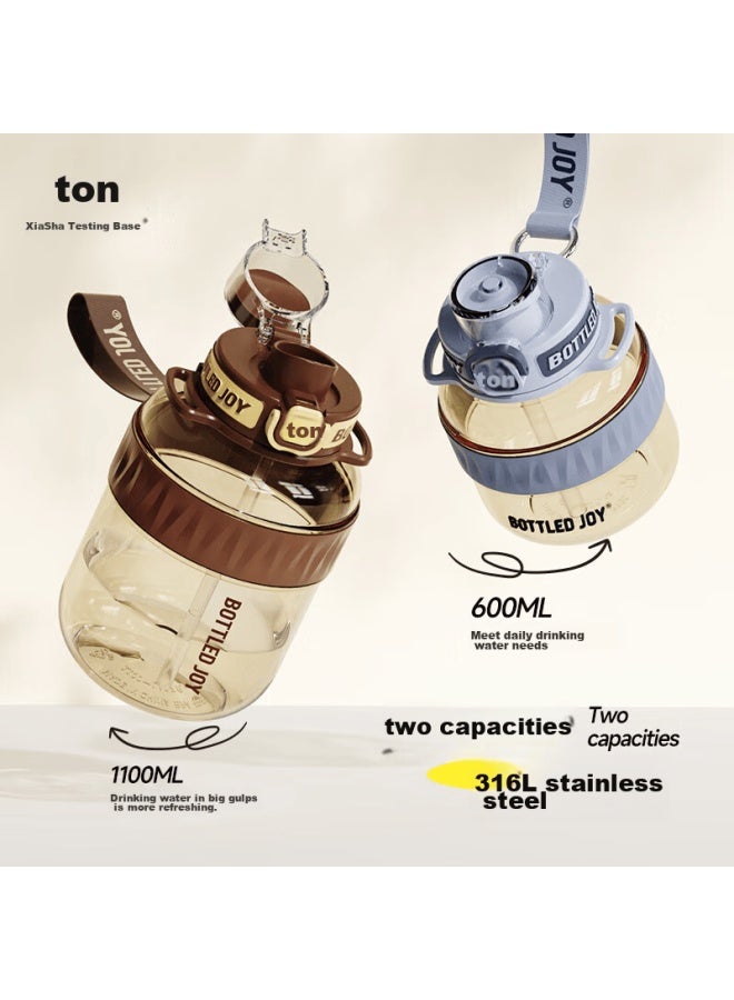 Bottled Joy Dundun Large Capacity Sports Water Bottle, Dundun Plastic Water Bottle For Students, Dundun Cool Ppsu Cup - Image 1