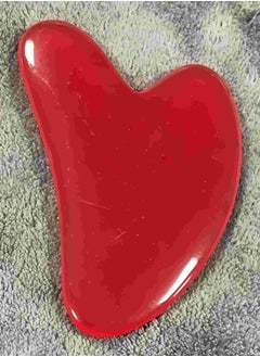 ORiTi Heart Shaped Gua Sha Board Resin Body Massager for Wrinkle Removal andSkin Care - Red  - Image 1