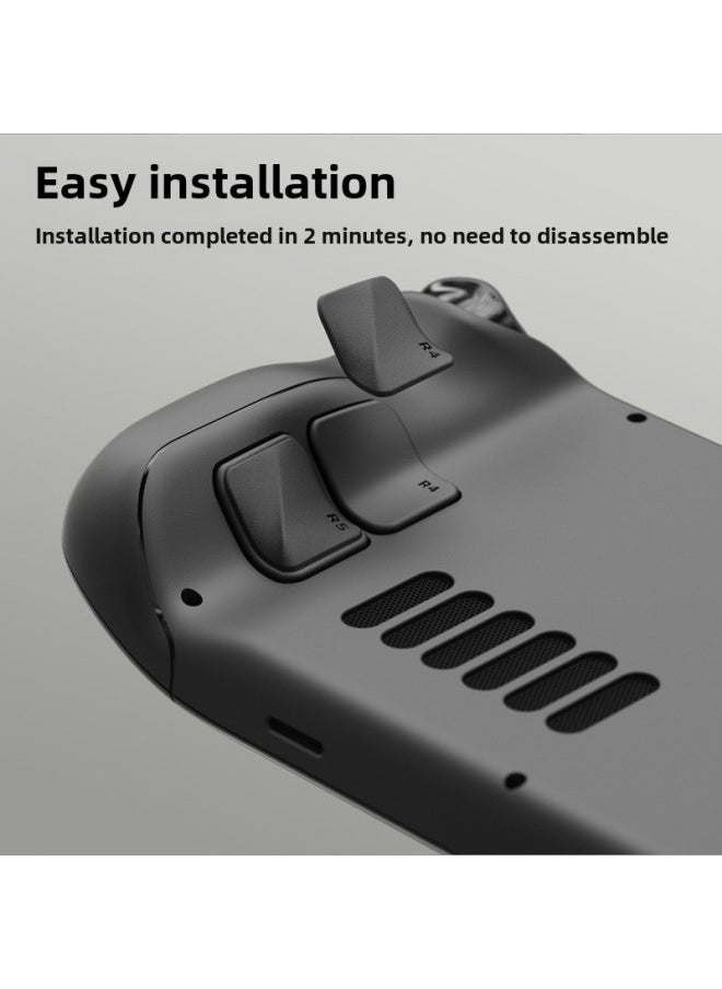Skull & Co.SteamDeck Back Key Enhanced Feel Protective Sticker Palm Back Key Modification Compatible Protective Shell-Product Color:Black (SDBB-BK)