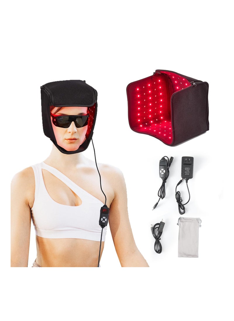 SYOSI - Red Light Therapy Hat for Hair Regrow Brain Relax Cap Body Pain Relief, Infrared Light Hat Near IR Therapy Hat Healing Light Hat with 155 LEDs Migraine Relief Device,Treat Thinning Hair - Image 1