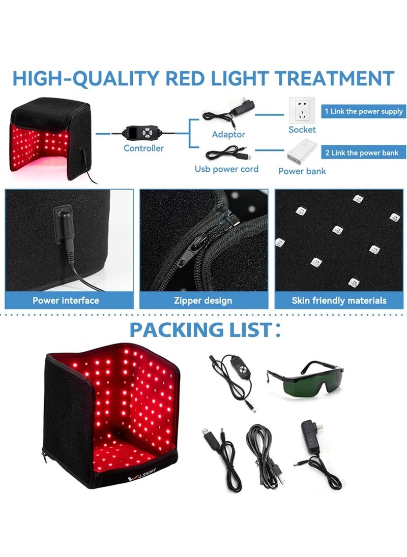 SYOSI - Red Light Therapy Hat for Hair Regrow Brain Relax Cap Body Pain Relief, Infrared Light Hat Near IR Therapy Hat Healing Light Hat with 155 LEDs Migraine Relief Device,Treat Thinning Hair - Image 1