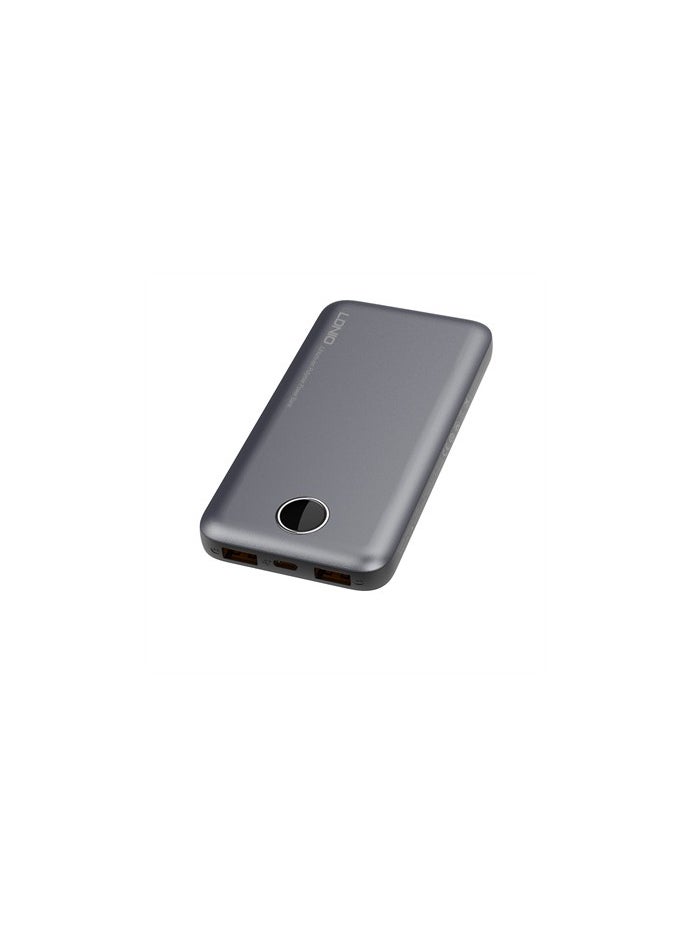LDNIO LDNIO P10 10000mAh Ultra Slim Power Bank With Led Digital Display - Silver  - Image 3